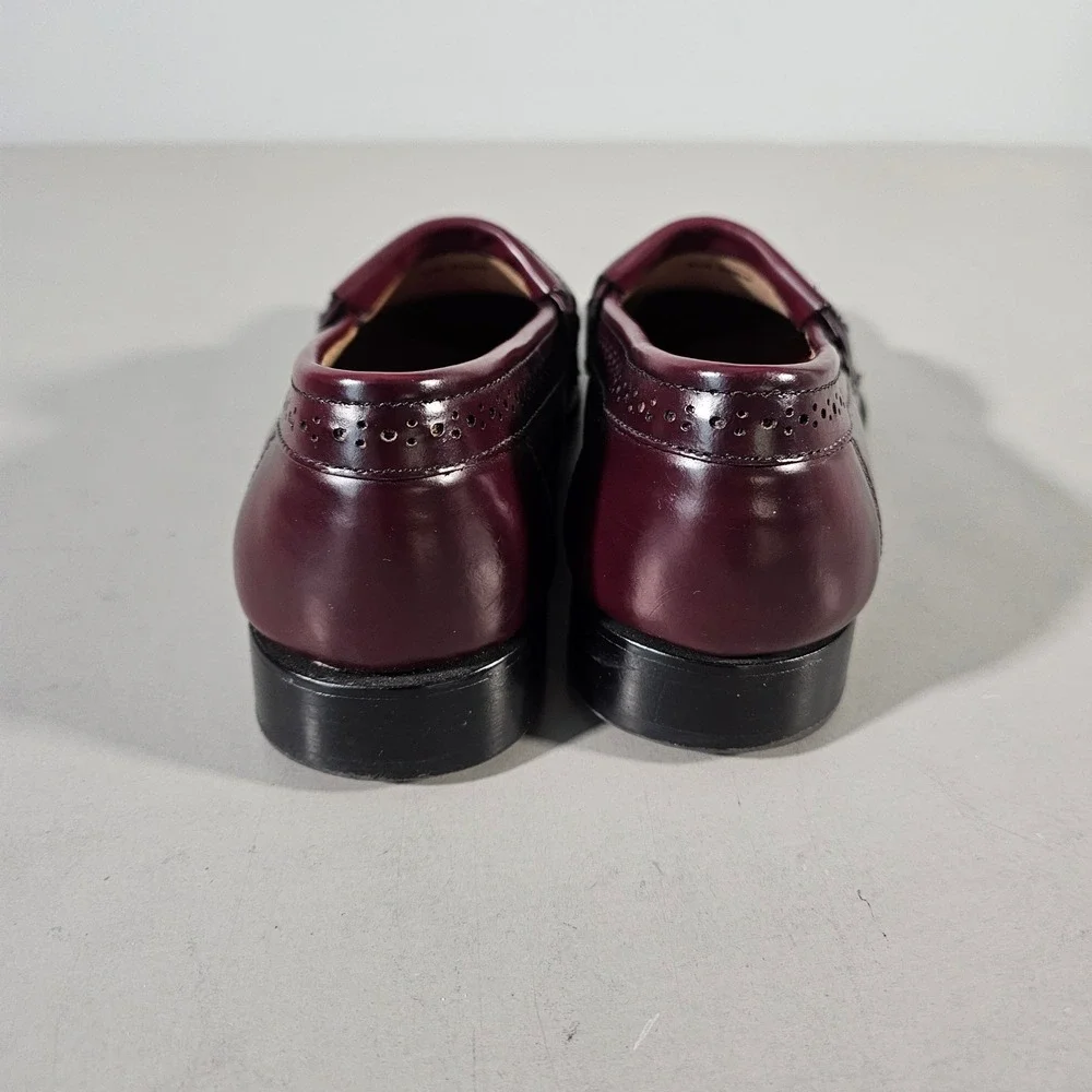 G.H. Bass Weejuns Tassel Loafers Men 10 Burgundy Kiltie Leather Shoes Jeremy